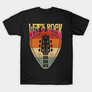 Let’s Rock – Guitar Pick and Neck T-Shirt